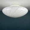 Classic large swirl murano glass ceiling or wall lamp Italy 1970s Retro home decor