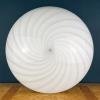 Classic large swirl murano glass ceiling or wall lamp Italy 1970s Retro home decor