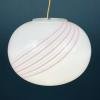 Classic swirl murano pendant lamp Vetri Murano Italy 1970s Italian mid-century modern lighting