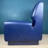 Mid-century blue lounge chair Italy 1960s Vintage italian furniture MCM small sofa