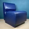 Mid-century blue lounge chair Italy 1960s Vintage italian furniture MCM small sofa