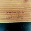 Old pine wood teacher table