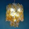 Vintage large murano chandelier "Torciglioni" by AV Mazzega Italy 1970s Mid-century italian lighting