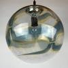 Vintage XL swirled murano glass pendant lamp by Vistosi Italy 1970s Mid-century modern italian lighting