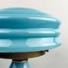 Vintage blue table lamp Italy 1980s mushroom table lamp art deco mid-century modern Italian lighting