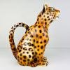 Vintage ceramic jug Leopard Italy 1970s Hand painted sculpture Retro home decor pitcher