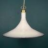 Vintage white Murano glass pendant lamp Italy 1970s Mid-century Lighting Vintage chandelier