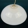 Vintage swirl murano glass pendant lamp Italy 1970s White Mid-century Lighting Vintage murano chandelier