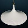 Classic swirl Murano glass pendant lamp Vetri Murano Italy 1970s White Mid-century Lighting Vintage chandelier