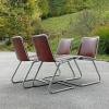 Set of 4 Tubular Frame Cantilever Dining Chairs Italy 1970s Italian chair Office Dining Chair Bauhaus Modern