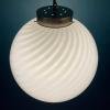 Classic large swirl murano pendant lamp Vetri Murano Italy 1970s Italian mid-century modern lighting