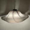 Vintage swirl grey murano glass pendant lamp Italy 1970s Mid-century lighting style Fazzoletto Petticoat murano chandelier