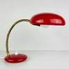 Mid-century red desk lamp Italy 1970s Vintage gooseneck lamp