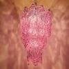 Large Spun Sugar murano glass chandelier by AV Mazzega Italy 1970s Mid-century italian lighting Ice murano glass