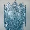Large Spun Sugar murano glass chandelier by AV Mazzega Italy 1970s Mid-century italian lighting Ice murano glass