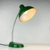 Green Industrial metal desk lamp A.Perazzone TORINO Italy 1960s Mid-century office table lamp