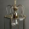 Vintage pendant lamp Italy '60s Brass Polished Glass Retro lighting Mid-century italian modern
