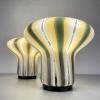 Murano table lamp Mushroom Italy 1980s Set of 2 Mid-century italian modern lighting