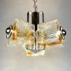 Sculpture Cube Design murano chandelier by Toni Zuccheri for VeArt Italy 1970s Space age Sputnik atomic design