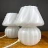 Small classic murano table lamps Mushroom Italy 1970s Set of 2 Italian Modern Lamps Retro home decor