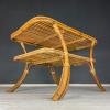 Vintage bamboo coffee table Italy 70s mid-century rattan table Bamboo side table Retro home decor