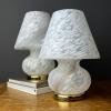 Pair of classic murano table lamps Mushroom Vetri Murano 004 Italy 1970s Italian Modern Retro home decor