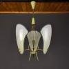 Vintage brass chandelier Italy 1950s Mid-century Art Deco