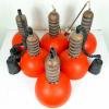 Red retro lamps