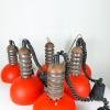 Red retro lamps