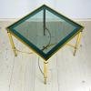 Vintage coffee table Italy 1970s Mid-century drink table Art deco Smoked Glass & Brass Table