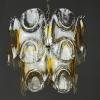 Murano chandelier by Mazzega Italy 1960s Mid-century modern italian lighting 14 murano glass petals