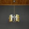 Mid-century ice Murano glass chandelier by AV Mazzega Italy 1970s Space age Sputnik atomic design