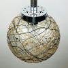 Vintage murano sphere ball pendant lamp Italy 1960s Mid-century italian lighting