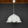 Vintage XL beige murano glass pendant lamp Italy 1970s Mid-century lighting XL ceiling lamp
