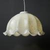 Vintage XL beige murano glass pendant lamp Italy 1970s Mid-century lighting XL ceiling lamp
