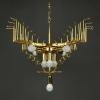 Vintage cascade Murano glass Crystal Prism Chandelier from Venini Italy 1970s