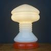 Vintage white opaline glass table lamp Italy 1970s table lamp space age mid-century modern Italian lighting
