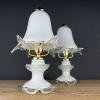 Pair of vintage murano night table lamp Italy 1980s