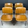 Set of 4 Mid-century Chairs by Giancarlo Piretti for Castelli Italy, 1960s Vintage Modernist Italian Design, Office or Dining