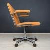 Vintage Mid-Century Swivel Office Chair from 1980s Yugoslavia - Orange Original Textile, Chrome Legs